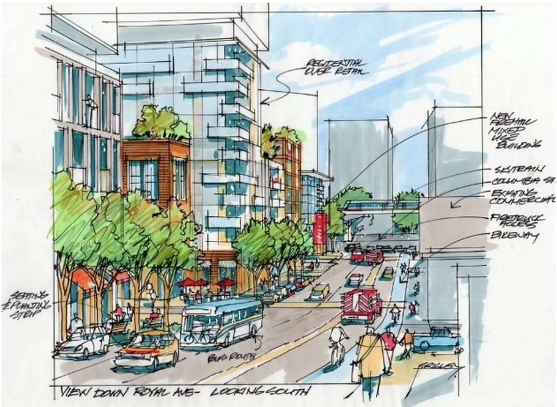 Massive makeover bringing 7,000 people proposed for New Westminster’s Columbia Square